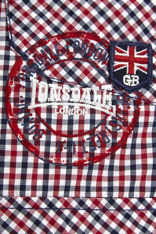 Gothicana By Emp "Reigate" Short-sleeved Shirt Blue-red-white By Lonsdale London