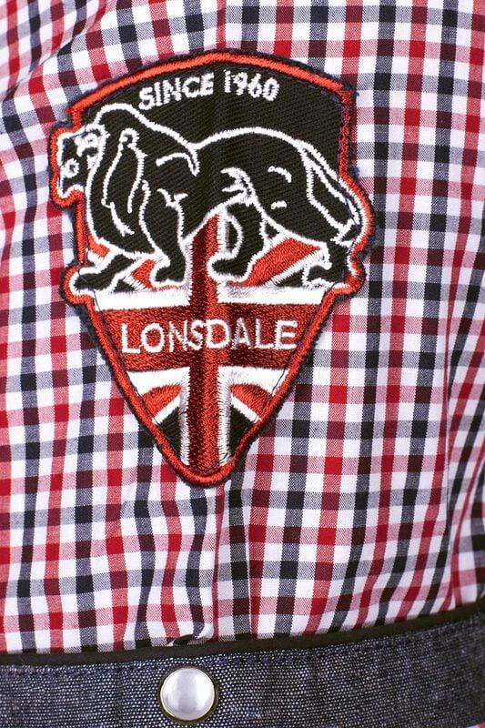 Gothicana By Emp "Reigate" Short-sleeved Shirt Blue-red-white By Lonsdale London