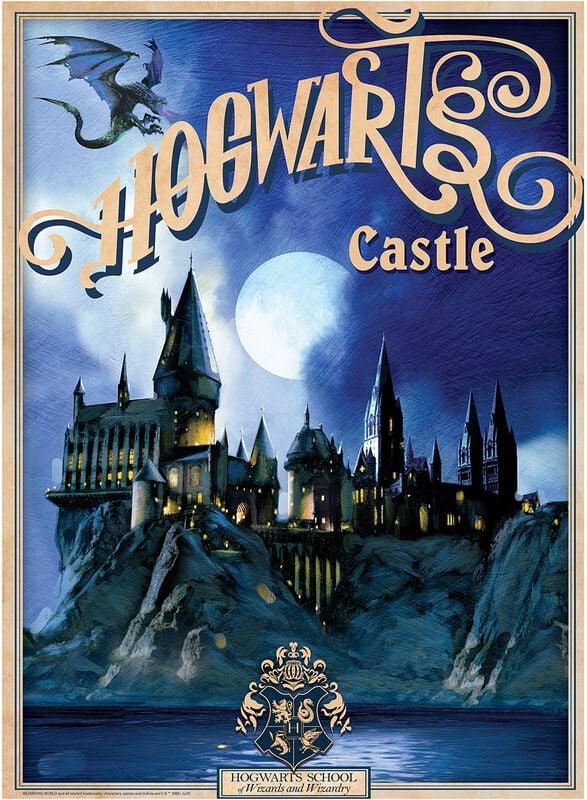 Gothicana By Emp "Retro Hogwarts And Diagon - Poster 2-Set Chibi Design" Poster Multicolour By Harry Potter