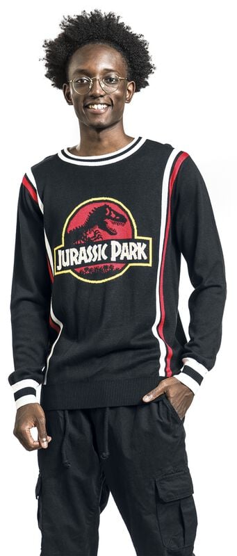 Gothicana By Emp "Retro Logo" Knit Jumper Multicolour By Jurassic Park