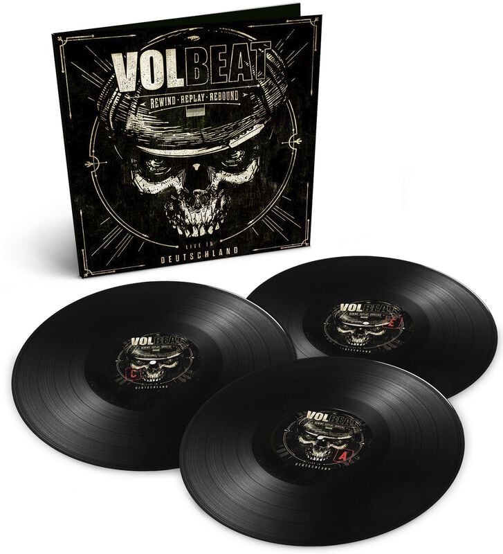 gothicana by emp "Rewind replay rebound: Live in Deutschland" LP by Volbeat