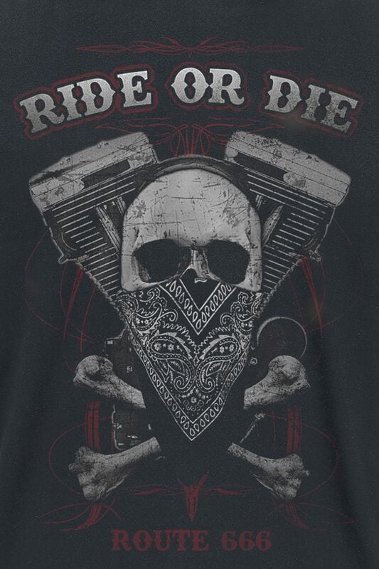 Gothicana By Emp "Ride Or Die" T-Shirt Black By Ride Or Die