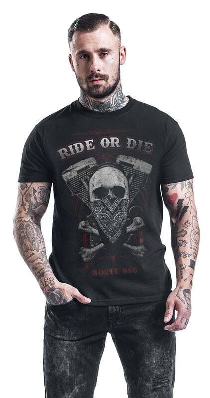 Gothicana By Emp "Ride Or Die" T-Shirt Black By Ride Or Die