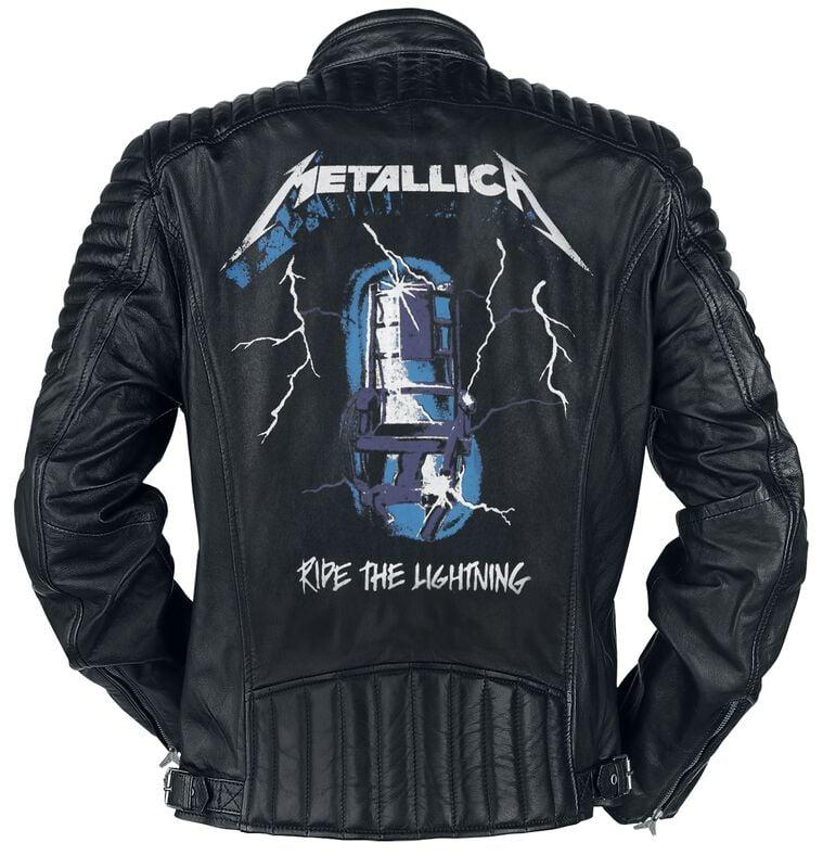 Gothicana By Emp "Ride The Lightning" Leather Jacket Black By Metallica