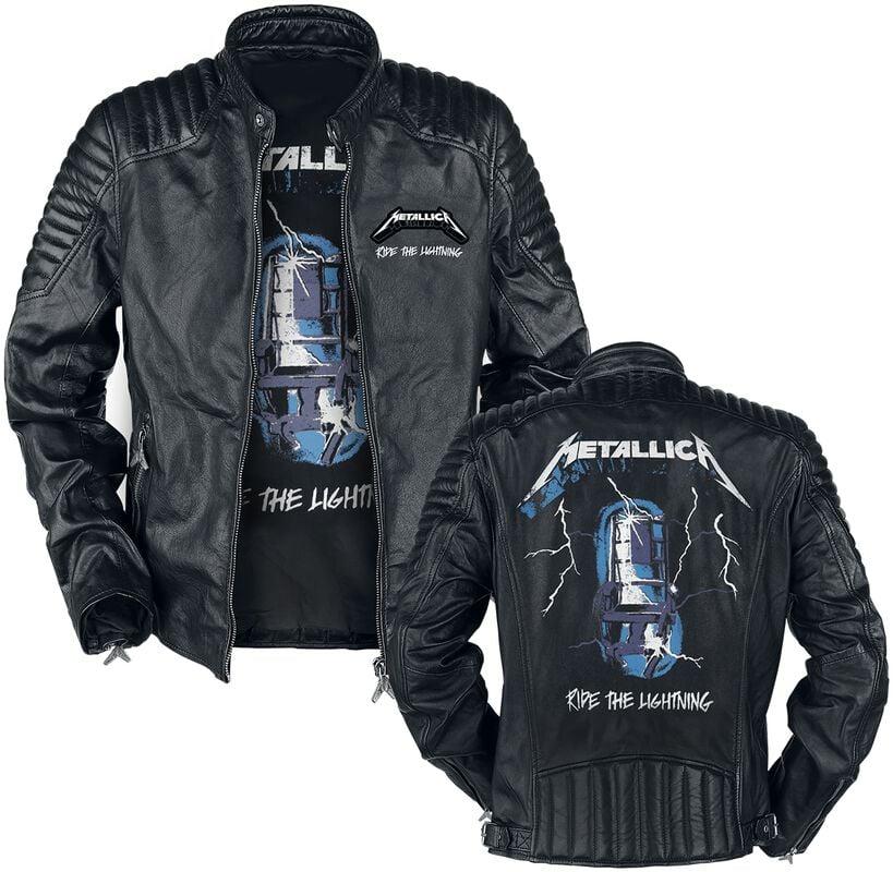 gothicana by emp "Ride The Lightning" Leather Jacket black by Metallica