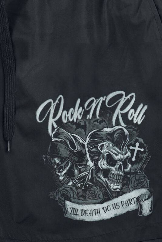 Gothicana By Emp "RnR Till Death" Swim Shorts Black By RnR Till Death