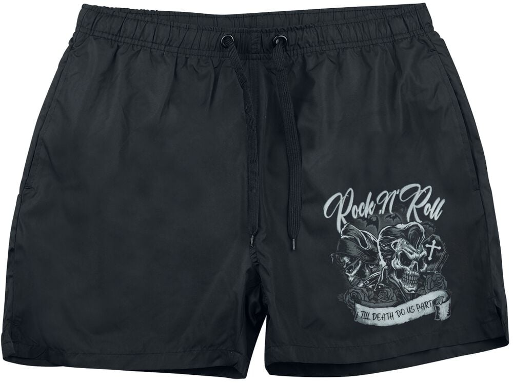 gothicana by emp "RnR Till Death" Swim Shorts black by RnR Till Death