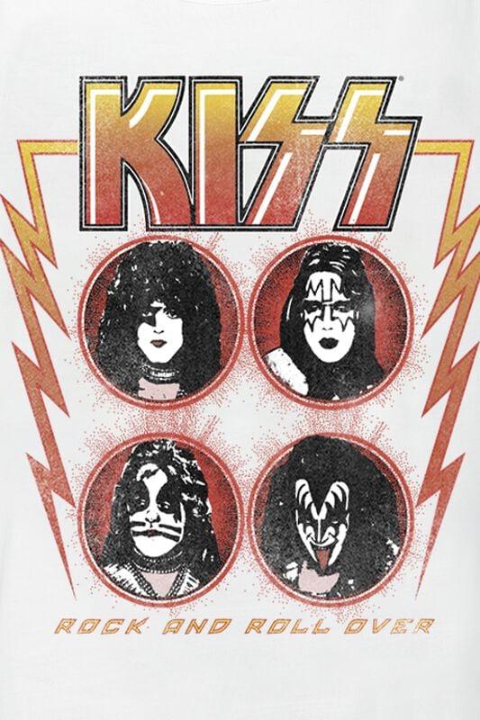 Gothicana By Emp "Rock And Roll Over Lightning" Tanktop White By Kiss