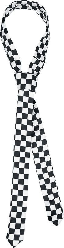 Gothicana By Emp "Rock Daddy - Slim Tie Chessboard Pattern" Tie Black-white By Rock Daddy