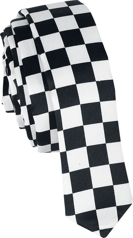 gothicana by emp "Rock Daddy - Slim tie chessboard pattern" Tie black-white by Rock Daddy