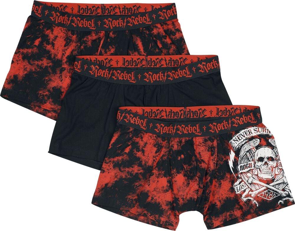gothicana by emp "Rock Rebel by EMP" Boxers Set black by Rock Rebel by EMP