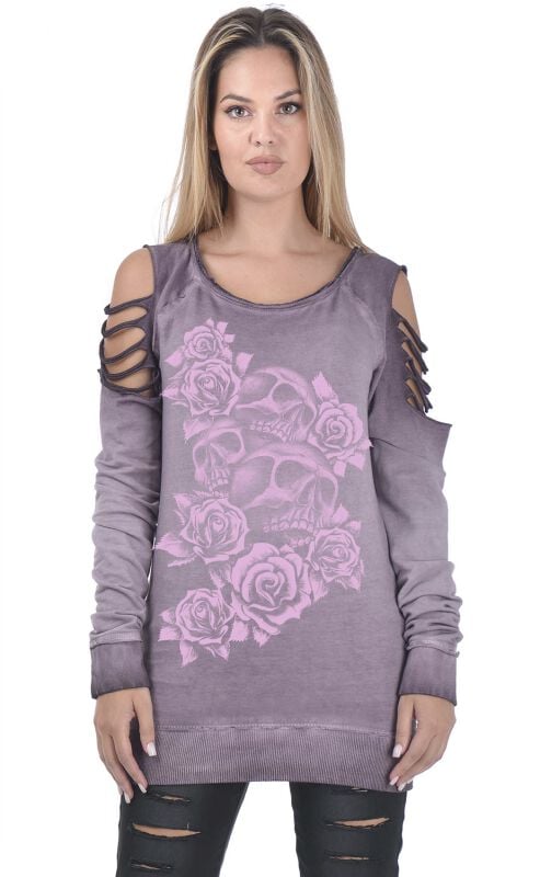 gothicana by emp "Rock Rebel by EMP" Long-sleeve Shirt purple by Rock Rebel by EMP