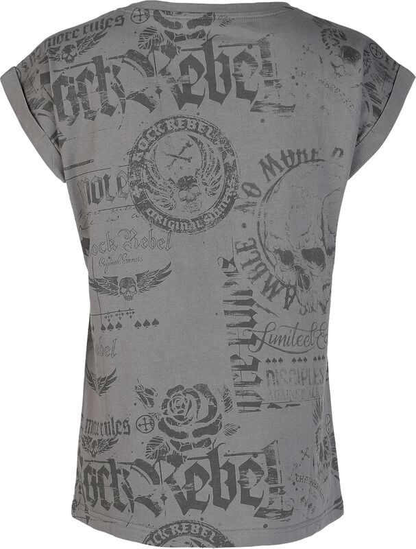 Gothicana By Emp "Rock Rebel By EMP" T-Shirt Grey By Rock Rebel By EMP