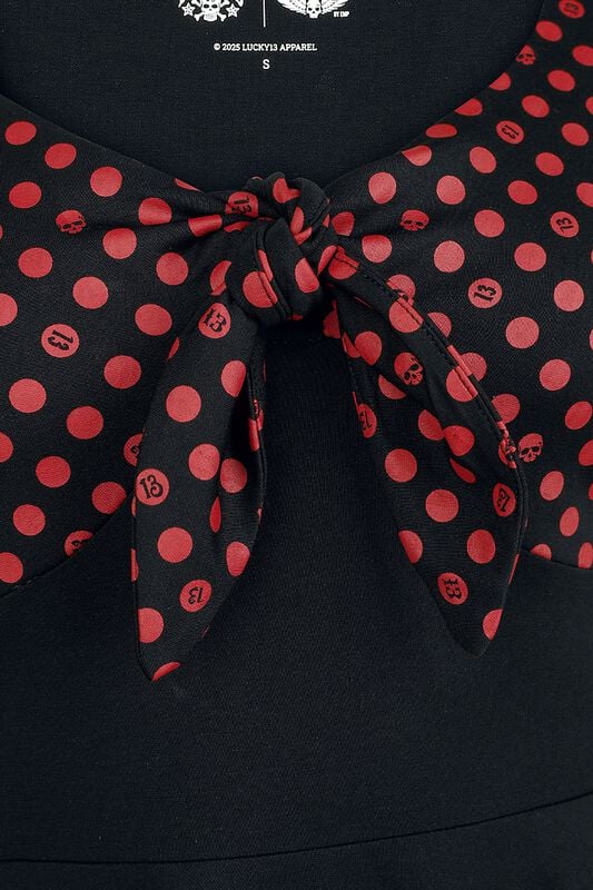 Gothicana By Emp "Rock Rebel X Lucky 13 - Dress" Midi Dress Black By Rock Rebel By EMP