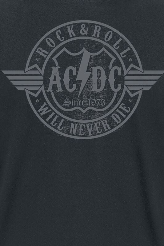 Gothicana By Emp "Rock & Roll - Will Never Die" T-Shirt Black By AC/DC