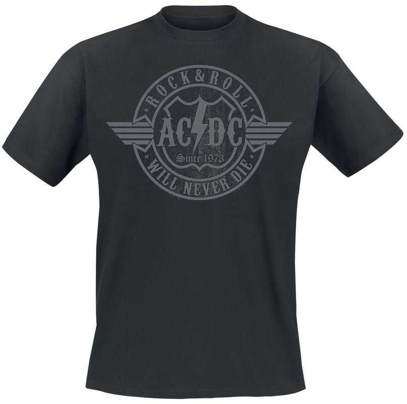 gothicana by emp "Rock & Roll - Will Never Die" T-Shirt black by AC/DC