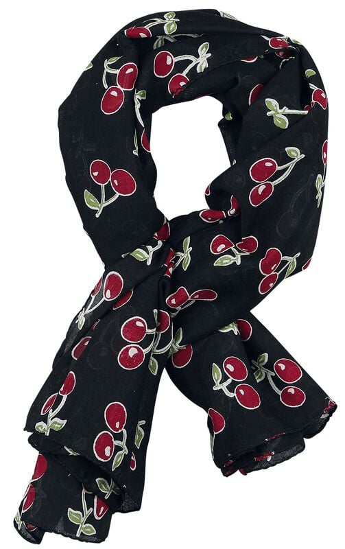 gothicana by emp "Rockabella Cherries Scarf" Cloth black/green/red by Rock Daddy