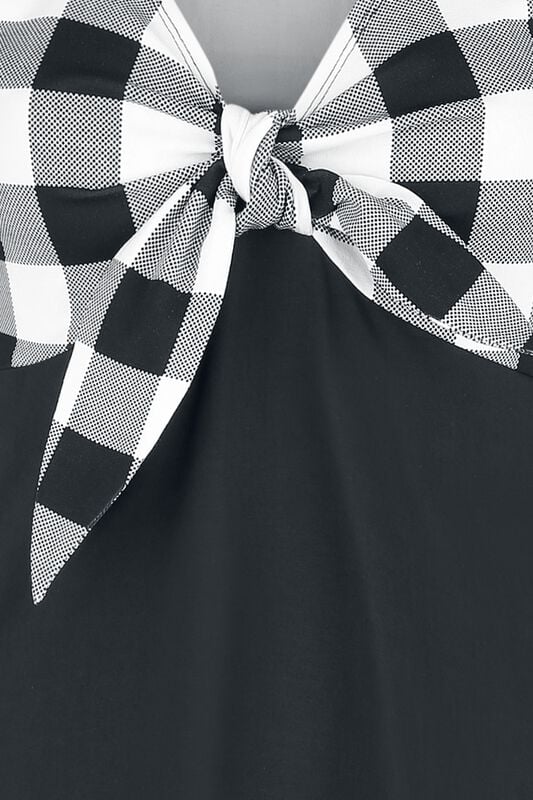 Gothicana By Emp "Rockabella-Look Dress" Mini Dress Black-white By Rock Rebel By EMP