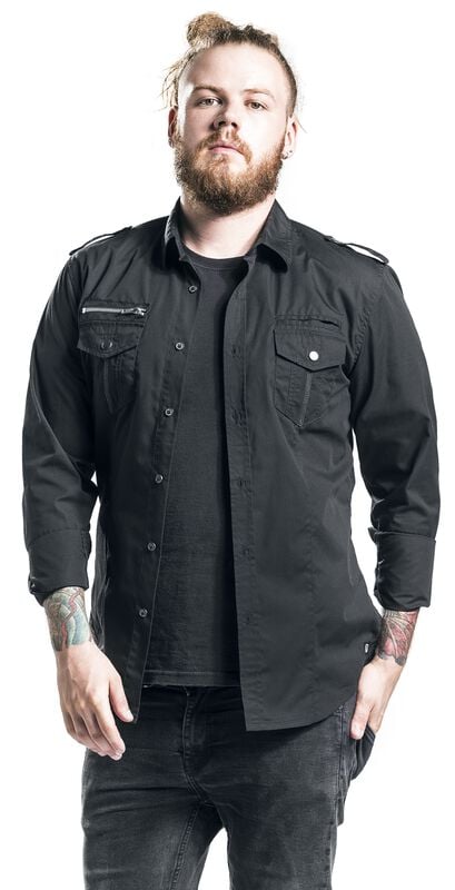 Gothicana By Emp "Rockstar Shirt Longsleeve" Longsleeve Black By Brandit