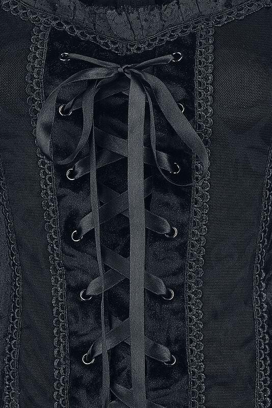 Gothicana By Emp "Rosemary" Long-sleeve Shirt Black By Gothicana By EMP