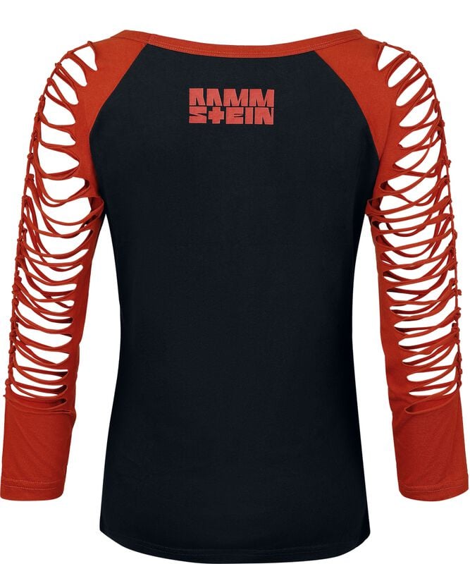 Gothicana By Emp "Rotes Licht" Long-sleeve Shirt Black-red By Rammstein