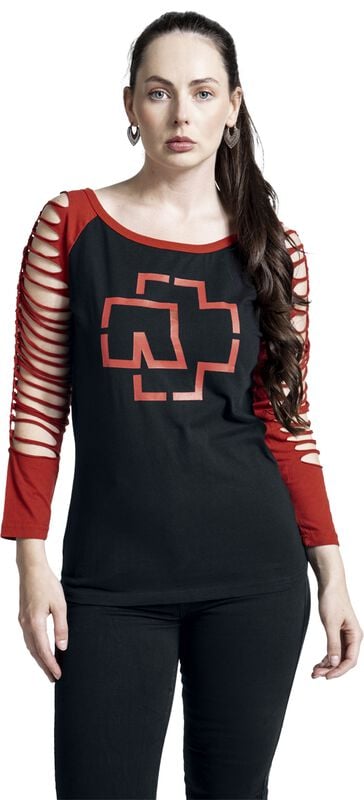 Gothicana By Emp "Rotes Licht" Long-sleeve Shirt Black-red By Rammstein