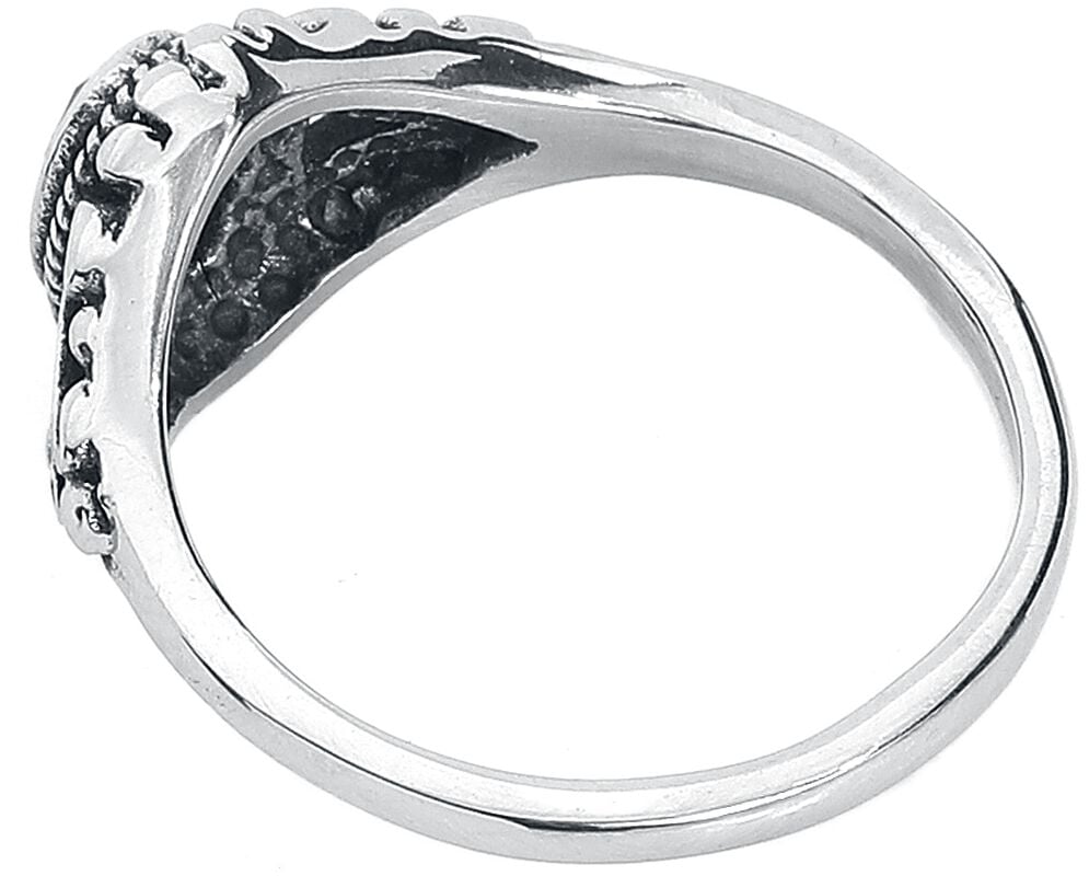 Gothicana By Emp "Ruby" Ring Silver-coloured By EtNox