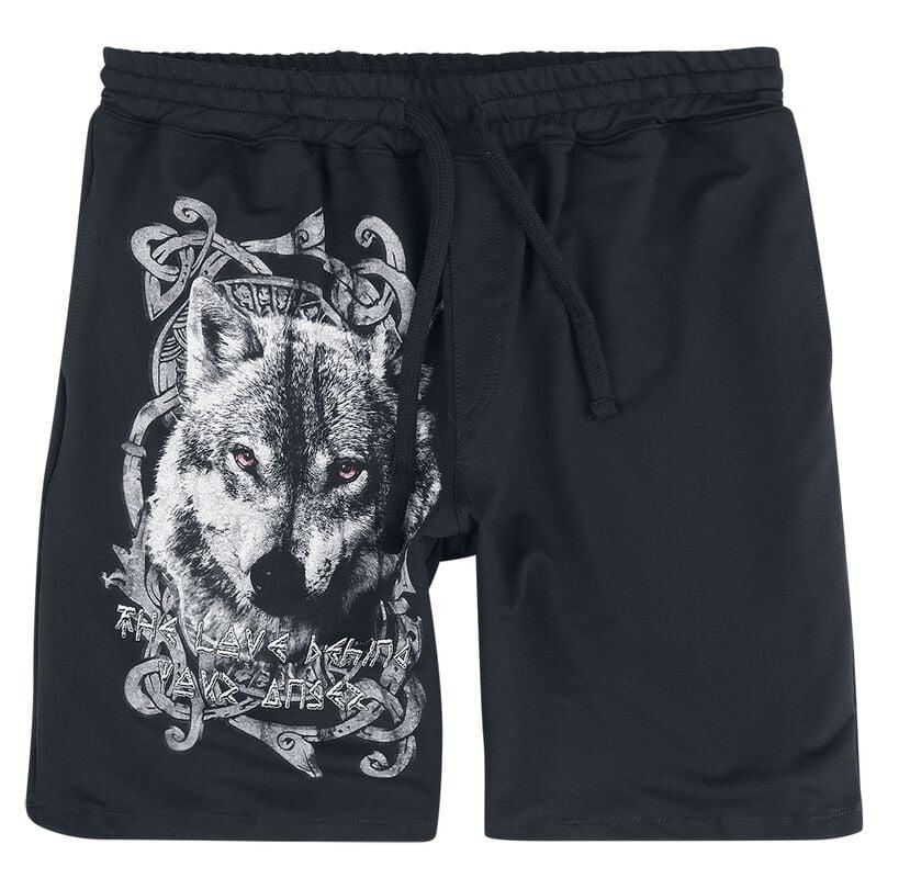 gothicana by emp "Rune Wolf" Shorts black by Outer Vision