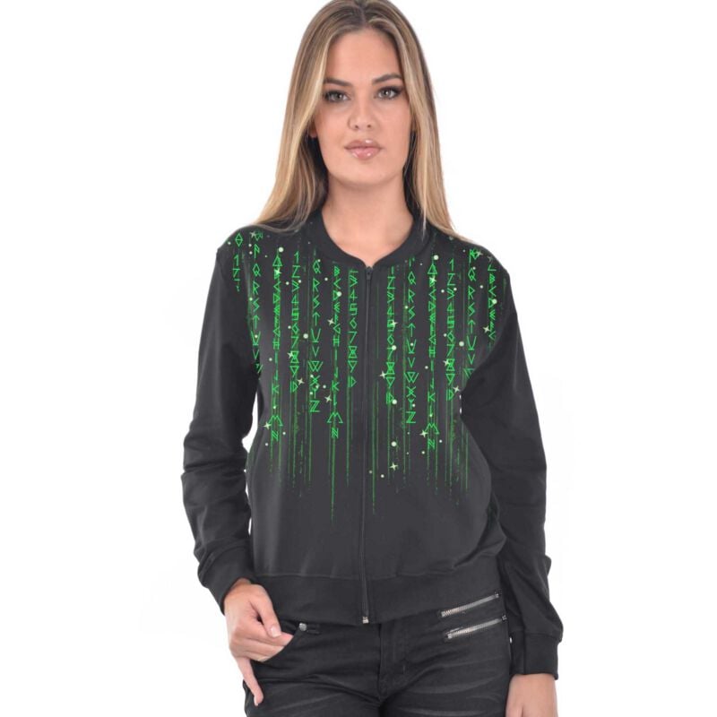 gothicana by emp "Runetrix" Bomber Jacket black-green by Outer Vision