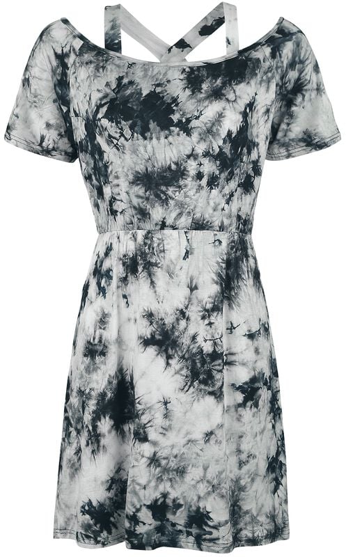 Gothicana By Emp "Saga Tie Dye" Mini Dress Grey By Innocent