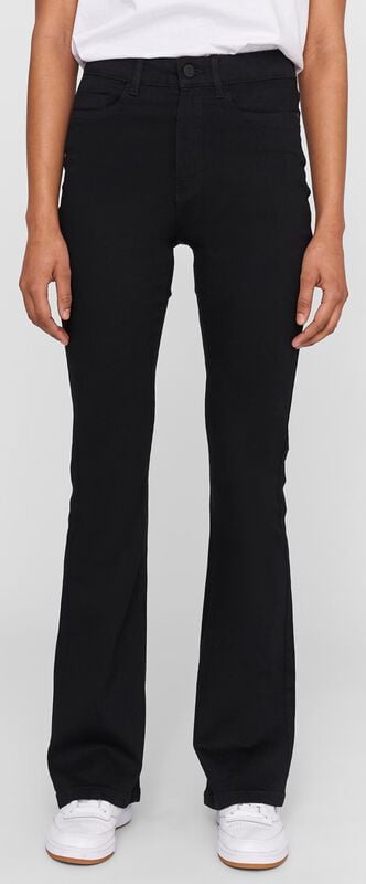 Gothicana By Emp "Sallie High Waist Flare Jeans" Jeans Black By Noisy May