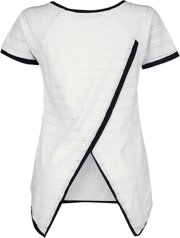 Gothicana By Emp "Samenta Top" T-Shirt White-black By Innocent