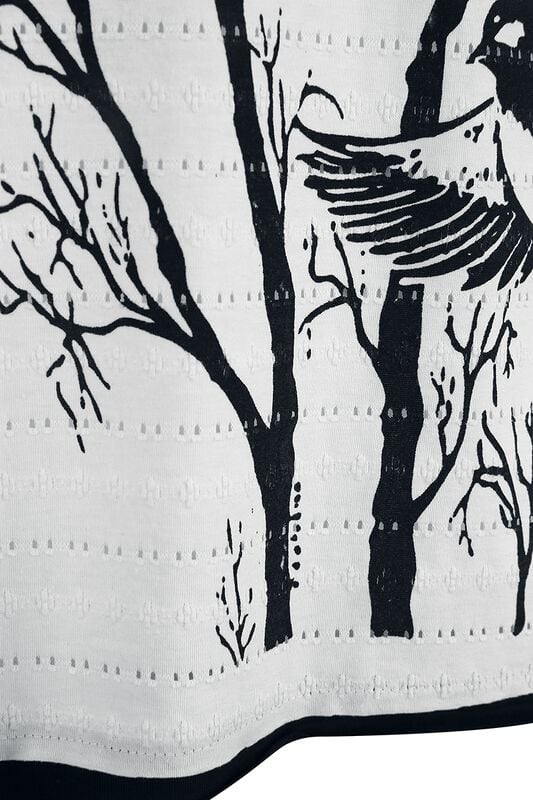 Gothicana By Emp "Samenta Top" T-Shirt White-black By Innocent