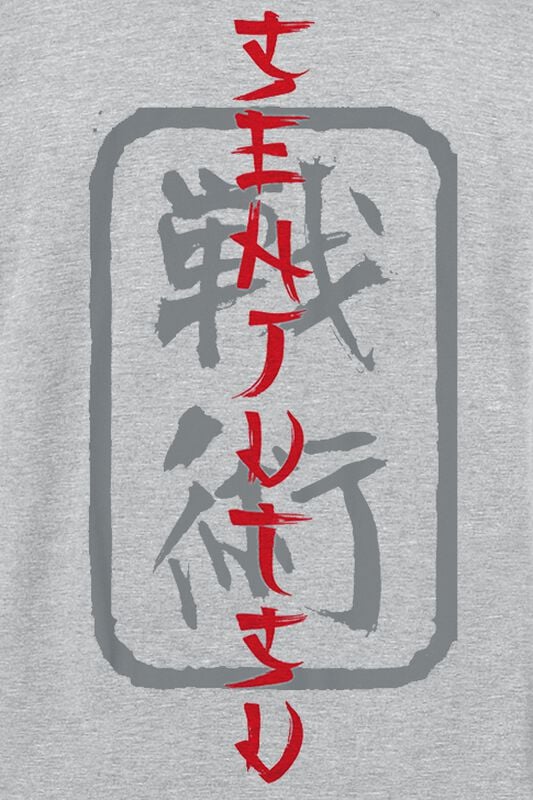 Gothicana By Emp "Samurai Eddie Black Graphic" T-Shirt Grey By Iron Maiden