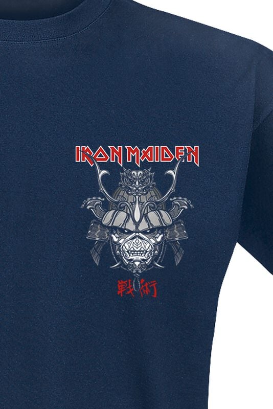 Gothicana By Emp "Samurai Eddie Pocket" T-Shirt Navy By Iron Maiden