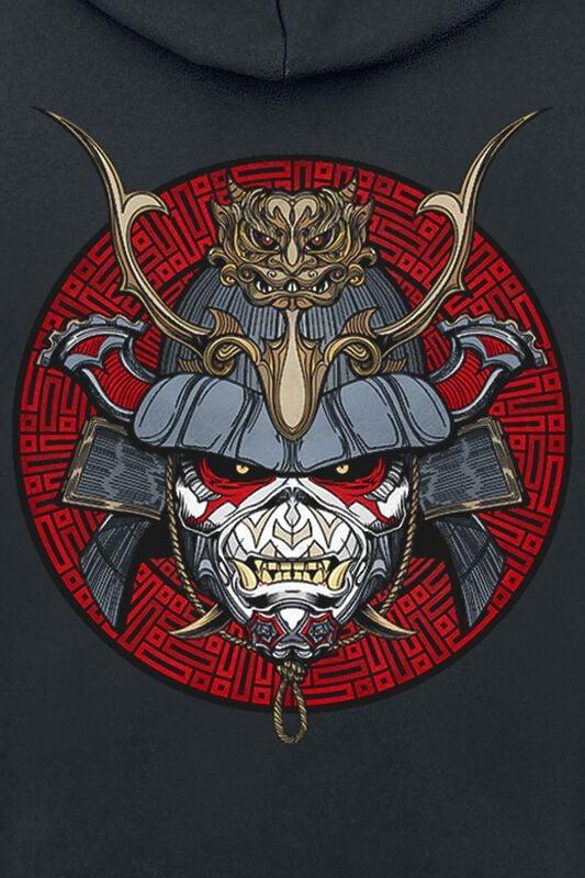 Gothicana By Emp "Samurai Eddie Red Graphic" Hoodie Jacket Black By Iron Maiden