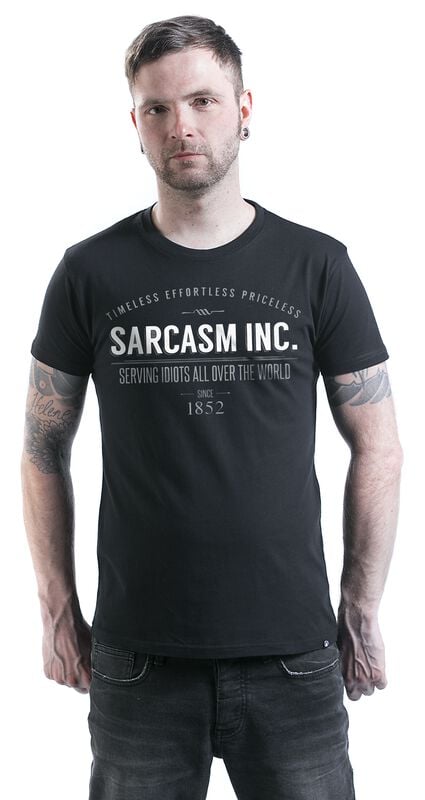 Gothicana By Emp "Sarcasm Inc." T-Shirt Black By Slogans