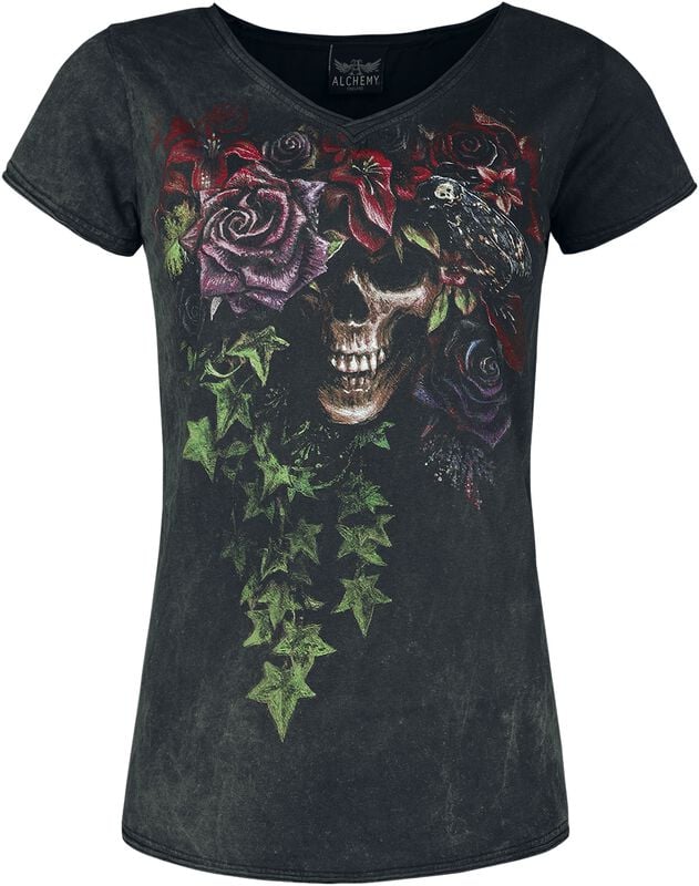 gothicana by emp "Sasha" T-Shirt grey by Alchemy England