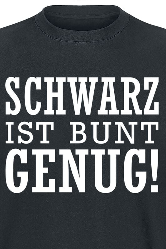 Gothicana By Emp "Schwarz Ist Bunt Genug" T-Shirt Black By Slogans
