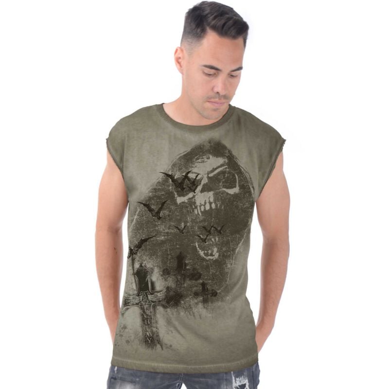 gothicana by emp "Scream Men's Top" Tanktop green by Alchemy England