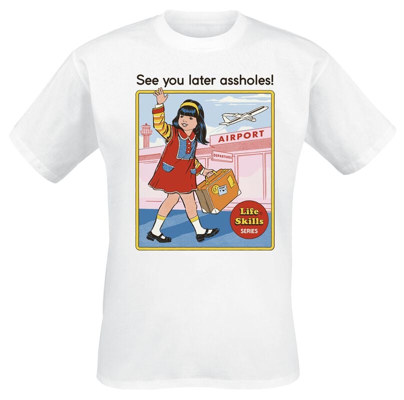 gothicana by emp "See You Later Assholes" T-Shirt white by Steven Rhodes