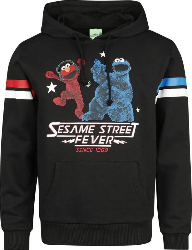 gothicana by emp "Sesame Street Fever - Elmo and Cookie monster" Hoodie black by Sesame Street