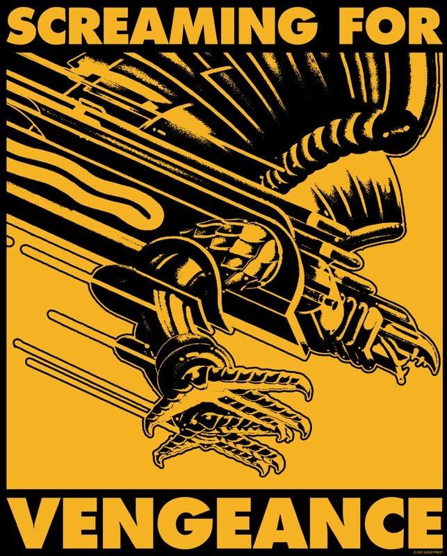 Gothicana By Emp "SFV 1 Colour Squared Gold" Tanktop Black By Judas Priest