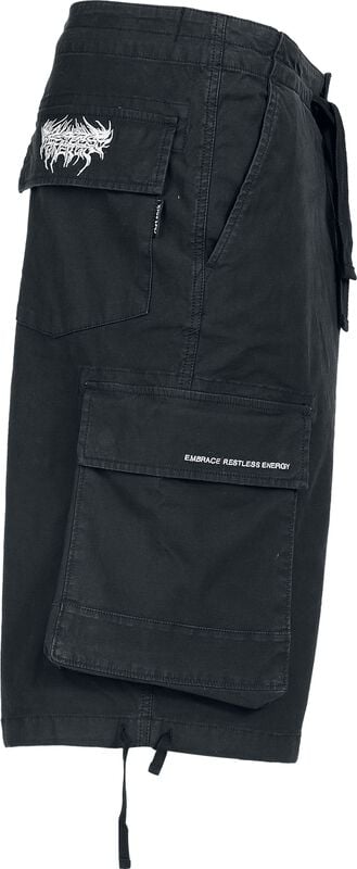 Gothicana By Emp "Shakta Shorts" Cargo Trousers Black By Chet Rock