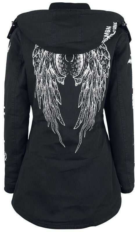 Gothicana By Emp "She Rules" Winter Jacket Black By Full Volume By EMP