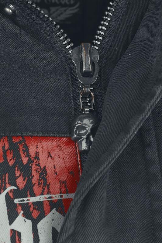 Gothicana By Emp "She Rules" Winter Jacket Grey By Rock Rebel By EMP