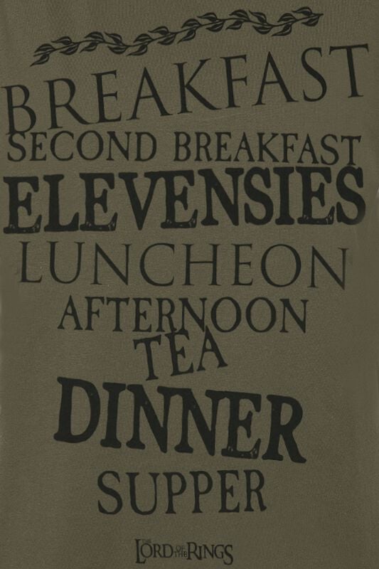 Gothicana By Emp "Shire Food" T-Shirt Olive By The Lord Of The Rings