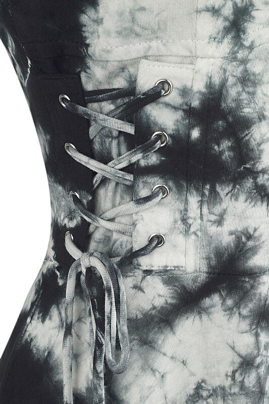 Gothicana By Emp "Short Dress In Batik Look" Mini Dress Black By RED By EMP