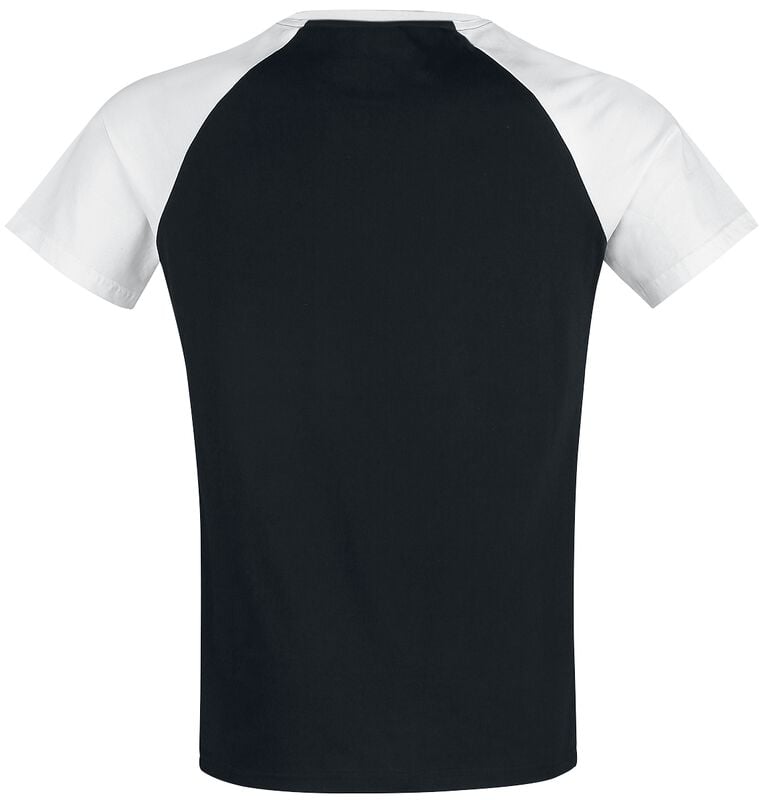 Gothicana By Emp "Short Raglan Road" T-Shirt Black-white By RED By EMP