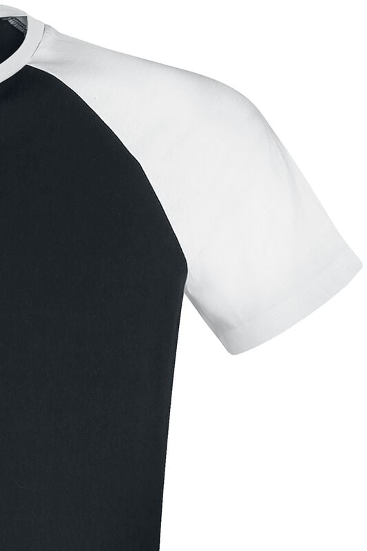 Gothicana By Emp "Short Raglan Road" T-Shirt Black-white By RED By EMP